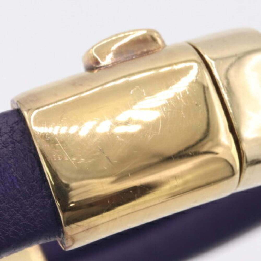 Bottega Veneta Bracelet 590464 Purple SV Sterling Silver 925 Leather M Size B... - Picture 8 of 9